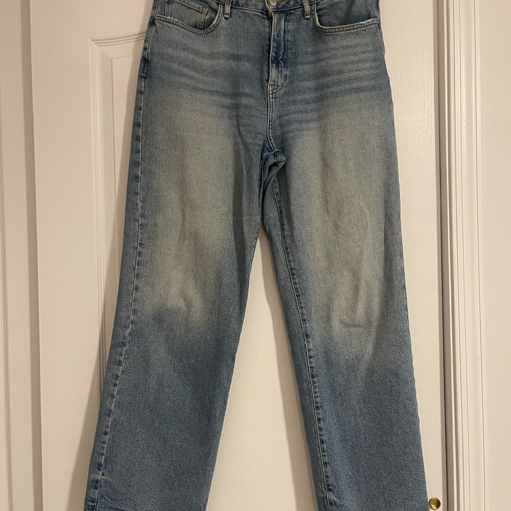 Forever 21 Light Blue Straight High Rise Jeans